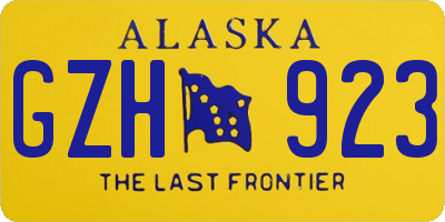 AK license plate GZH923
