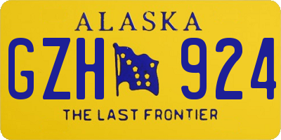 AK license plate GZH924