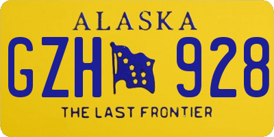 AK license plate GZH928