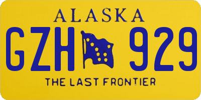 AK license plate GZH929