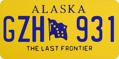 AK license plate GZH931