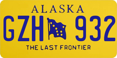 AK license plate GZH932
