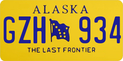 AK license plate GZH934
