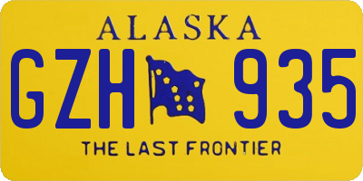 AK license plate GZH935