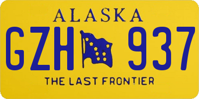 AK license plate GZH937