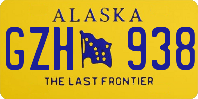 AK license plate GZH938