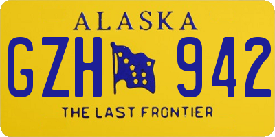 AK license plate GZH942