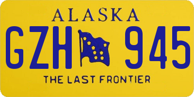 AK license plate GZH945