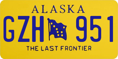 AK license plate GZH951