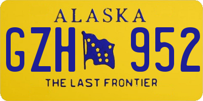 AK license plate GZH952