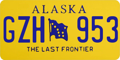 AK license plate GZH953