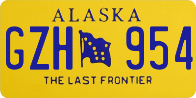 AK license plate GZH954