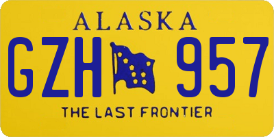 AK license plate GZH957