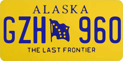 AK license plate GZH960