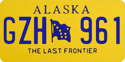 AK license plate GZH961