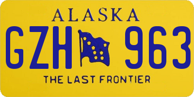 AK license plate GZH963