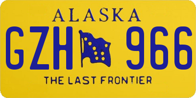 AK license plate GZH966