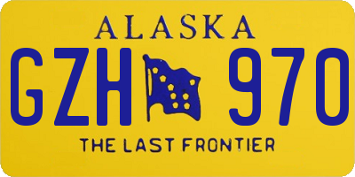 AK license plate GZH970
