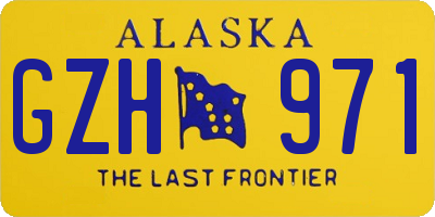 AK license plate GZH971
