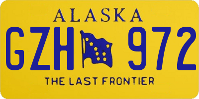 AK license plate GZH972