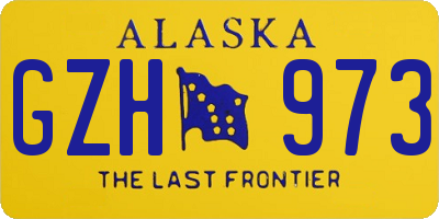 AK license plate GZH973