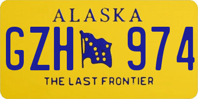 AK license plate GZH974