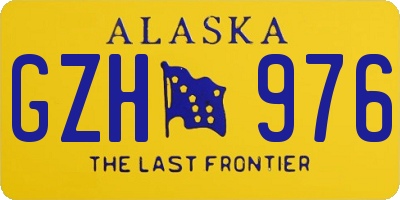 AK license plate GZH976