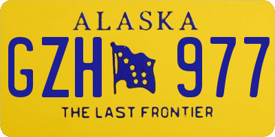 AK license plate GZH977