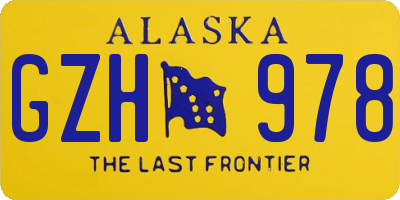 AK license plate GZH978