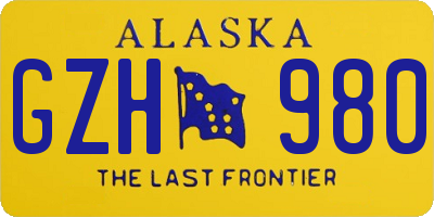AK license plate GZH980