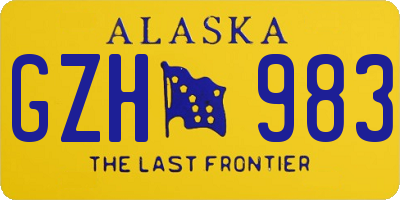 AK license plate GZH983