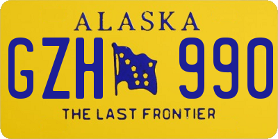 AK license plate GZH990
