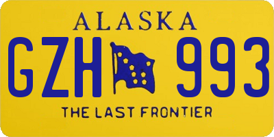 AK license plate GZH993