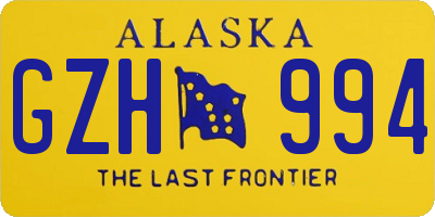 AK license plate GZH994