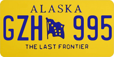 AK license plate GZH995
