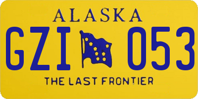 AK license plate GZI053