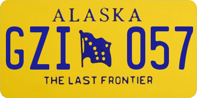 AK license plate GZI057