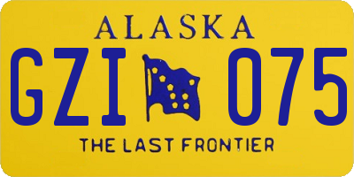 AK license plate GZI075