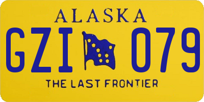 AK license plate GZI079