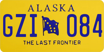 AK license plate GZI084