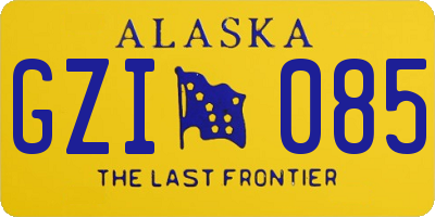 AK license plate GZI085