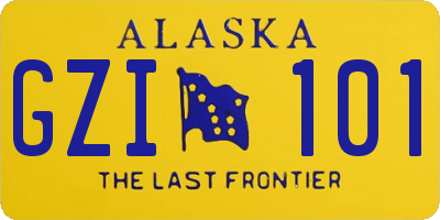 AK license plate GZI101