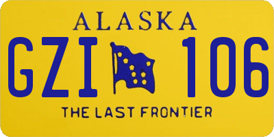 AK license plate GZI106