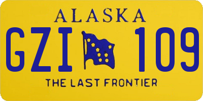 AK license plate GZI109