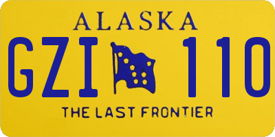 AK license plate GZI110