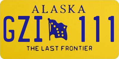 AK license plate GZI111