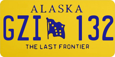 AK license plate GZI132