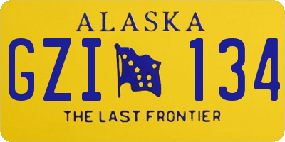 AK license plate GZI134