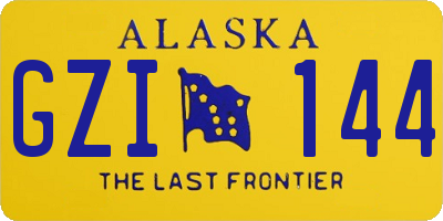 AK license plate GZI144