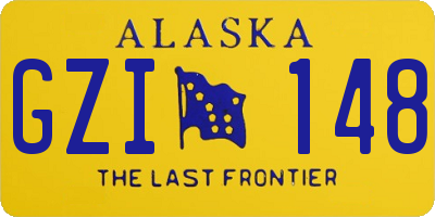 AK license plate GZI148
